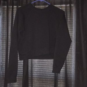 cropped crew neck